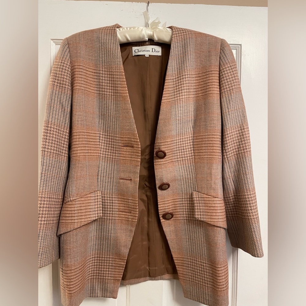 Christian Dior Plaid vintage blazer - Picture 2 of 11